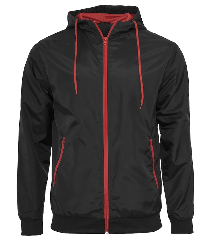 Build Your Brand Build Your Brand Wind runner in Black/Red