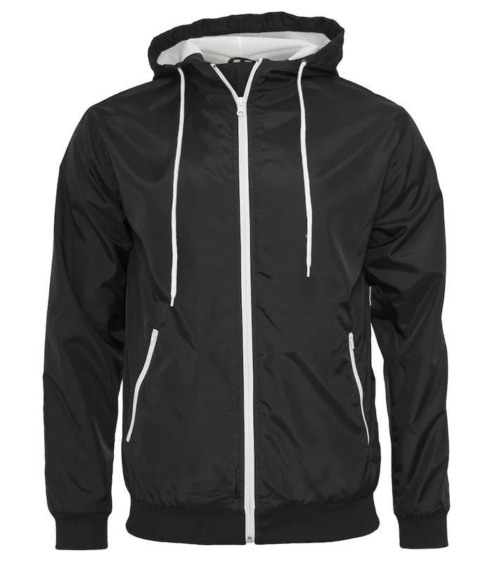 Build Your Brand Build Your Brand Wind runner in Black/White