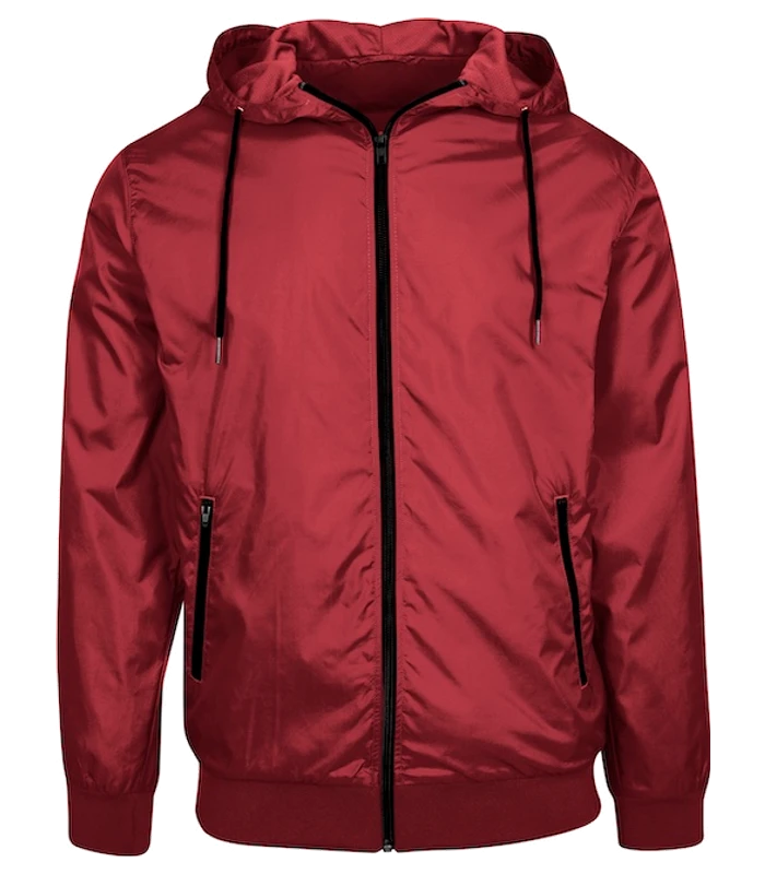 Build Your Brand Build Your Brand Wind runner in Burgundy/Black