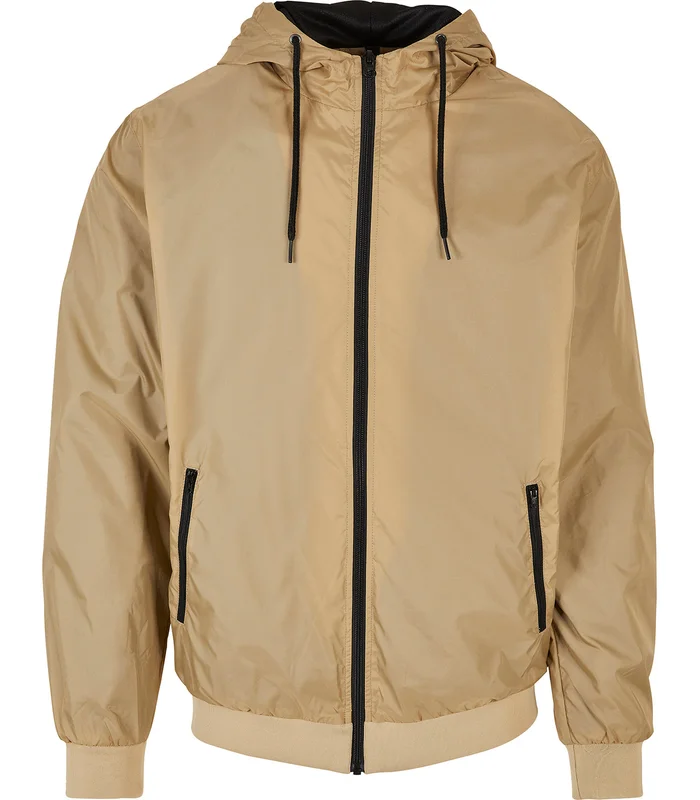 Build Your Brand Build Your Brand Wind runner in Union Beige/Black