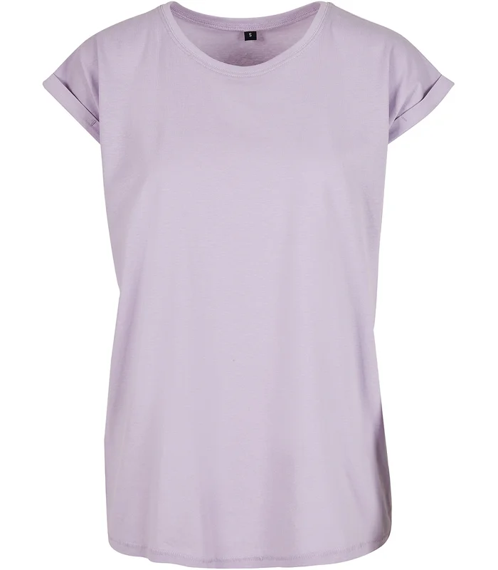 Build Your Brand Build Your Brand Women's extended shoulder tee in Lilac*