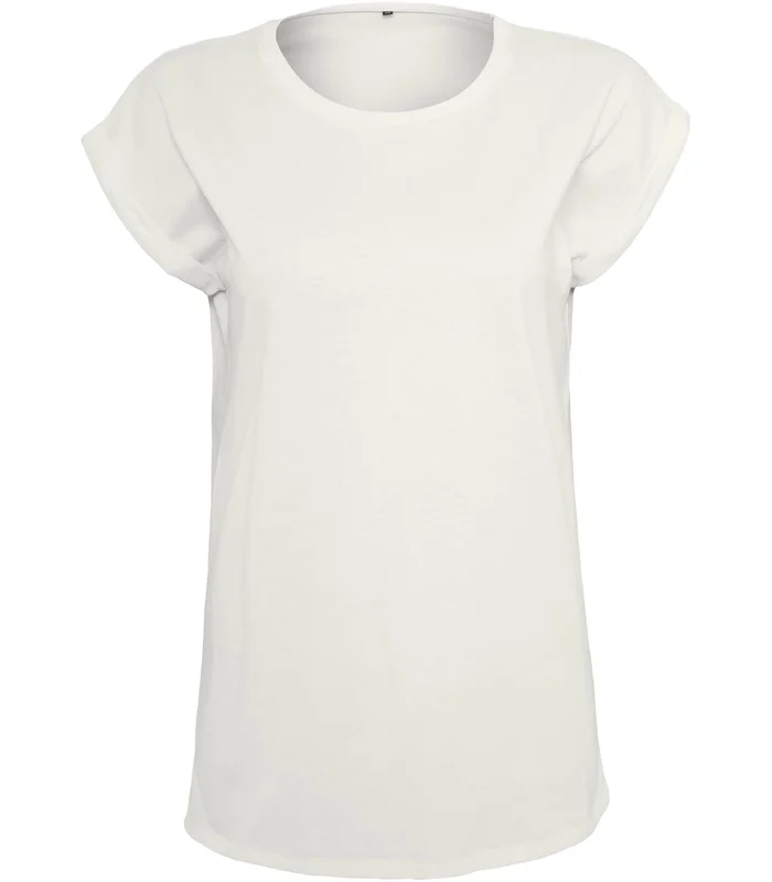 Build Your Brand Build Your Brand Women's extended shoulder tee in Ready For Dye*