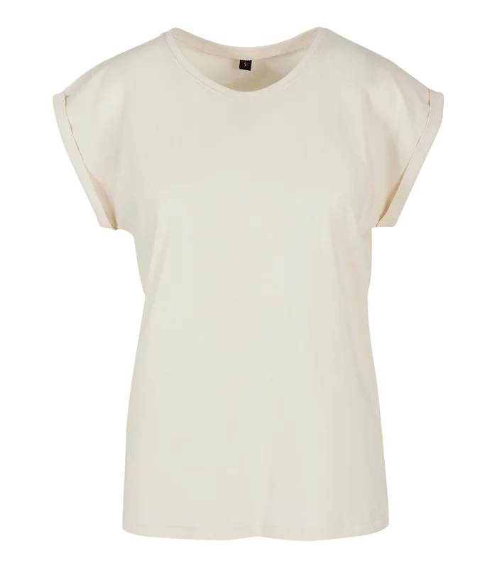 Build Your Brand Build Your Brand Women's extended shoulder tee in Sand*