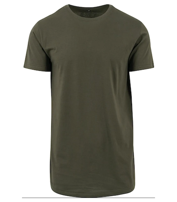 Build Your Brand Build Your Brand Shaped long tee in Olive
