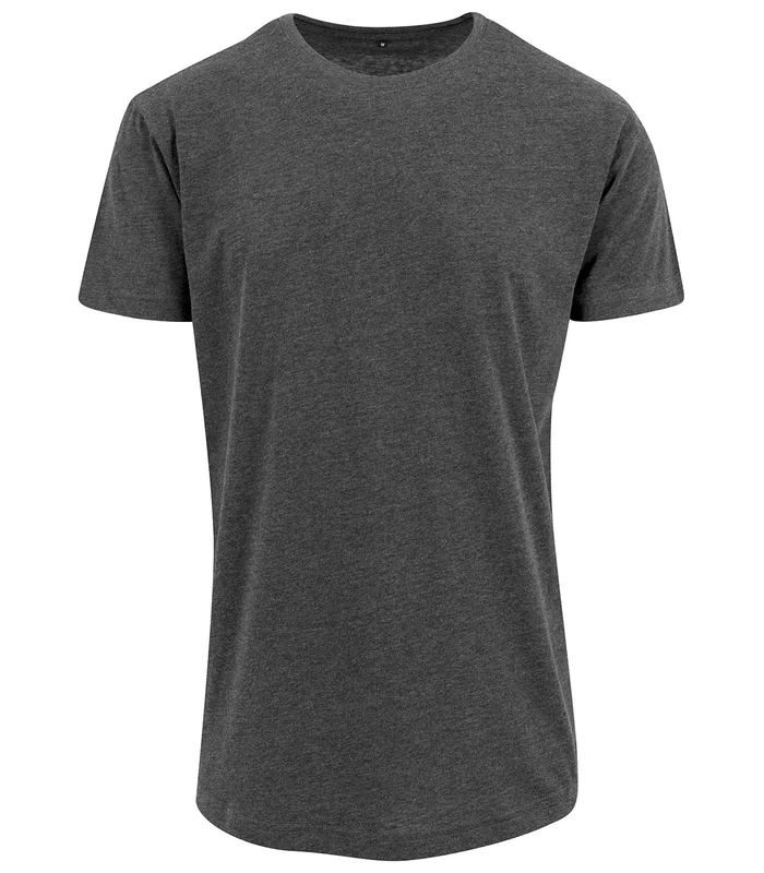 Build Your Brand Build Your Brand Shaped long tee in Charcoal*