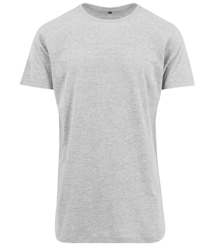 Build Your Brand Build Your Brand Shaped long tee in Heather Grey*