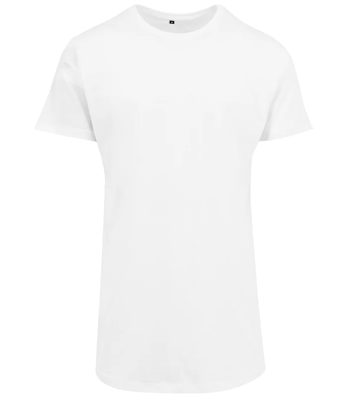 Build Your Brand Build Your Brand Shaped long tee in White*
