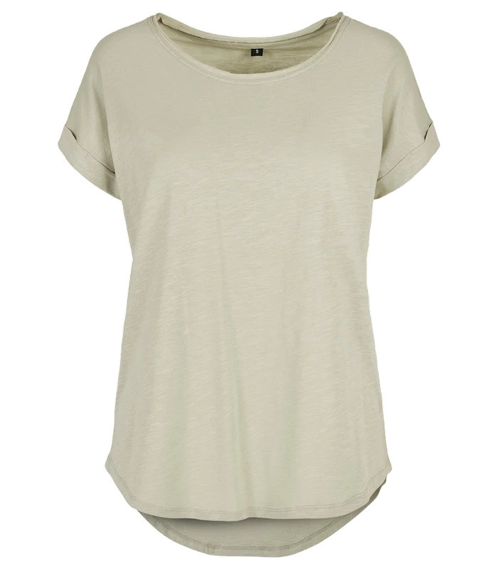 Build Your Brand Build Your Brand Women's long slub tee in Soft Salvia