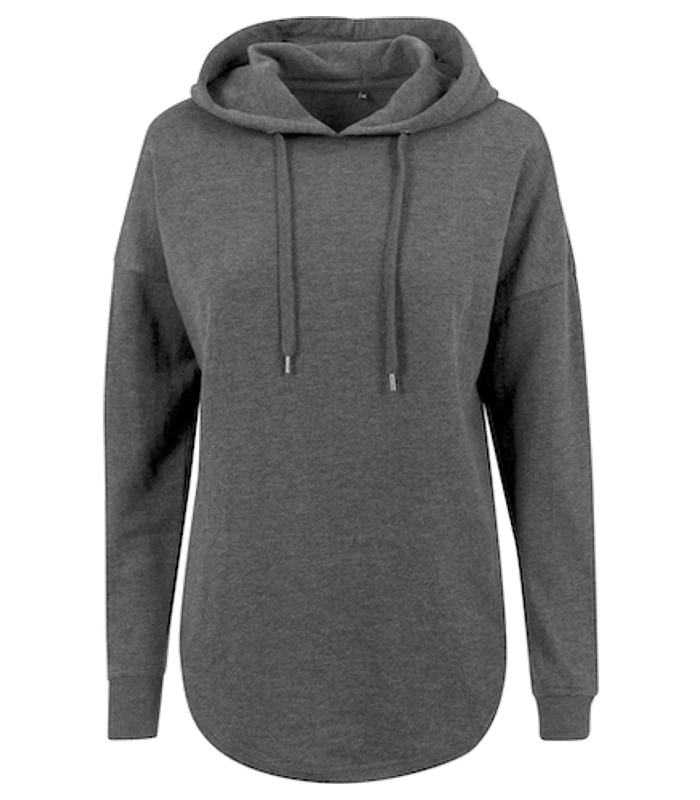 Build Your Brand Build Your Brand Women's oversized hoodie in Charcoal