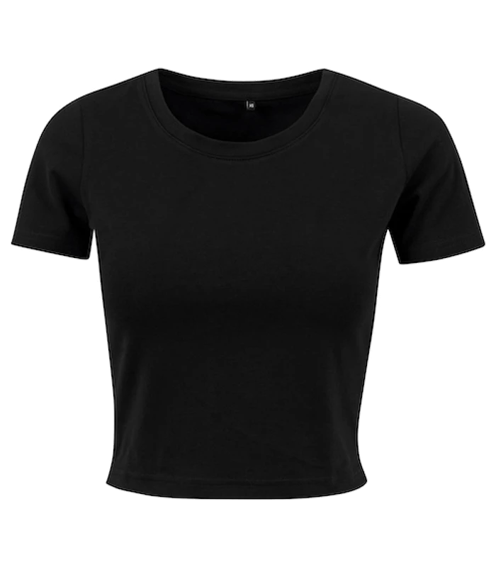 Build Your Brand Build Your Brand Women's cropped tee in Black
