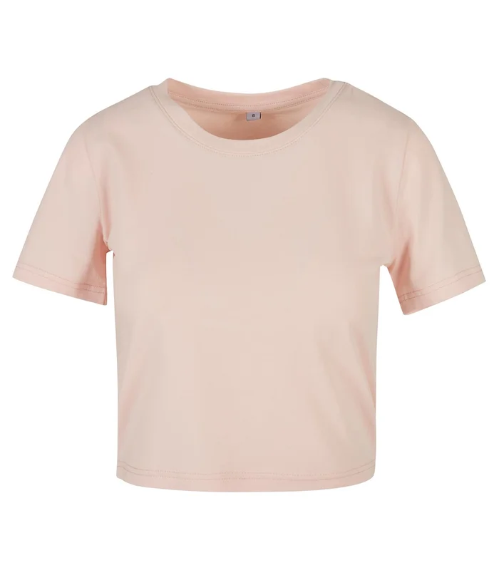 Build Your Brand Build Your Brand Women's cropped tee in Pink