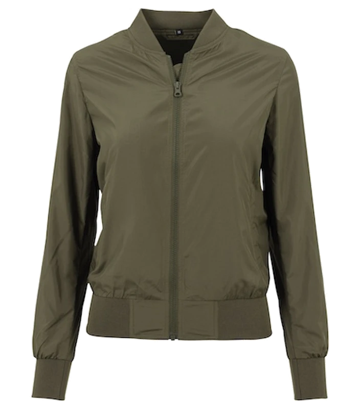 Build Your Brand Build Your Brand Women's Light bomber jacket in Dark Olive