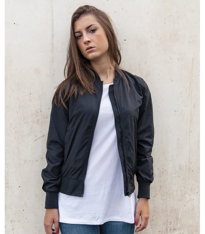 Build Your Brand Build Your Brand Women's Light bomber jacket in Black