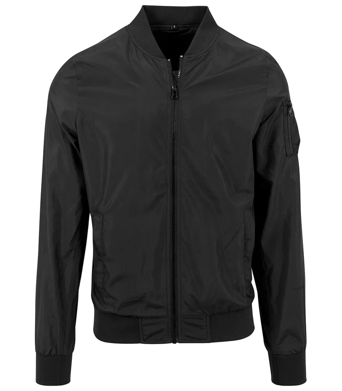 Build Your Brand Build Your Brand Light Bomber jacket in Black