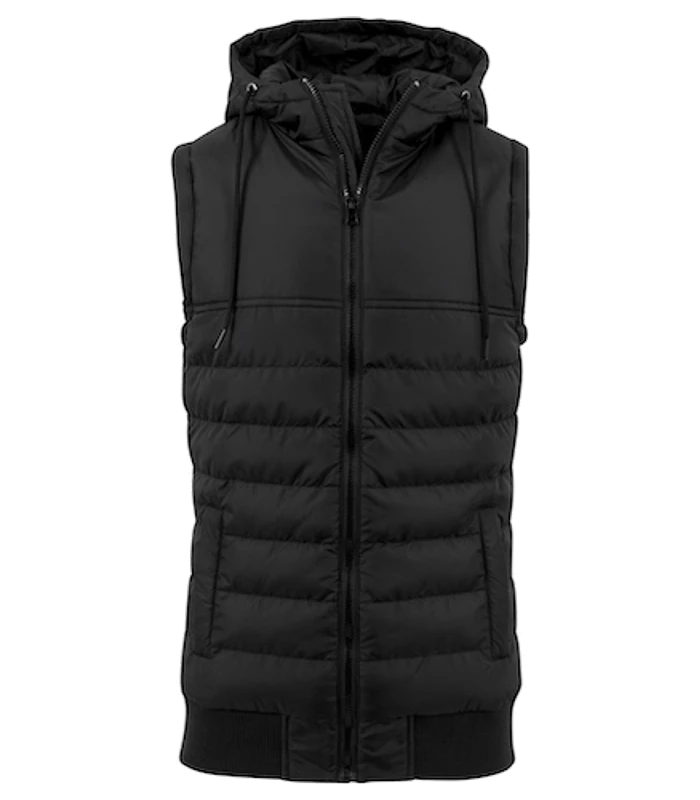 Build Your Brand Build Your Brand Bubble vest in Black/Black