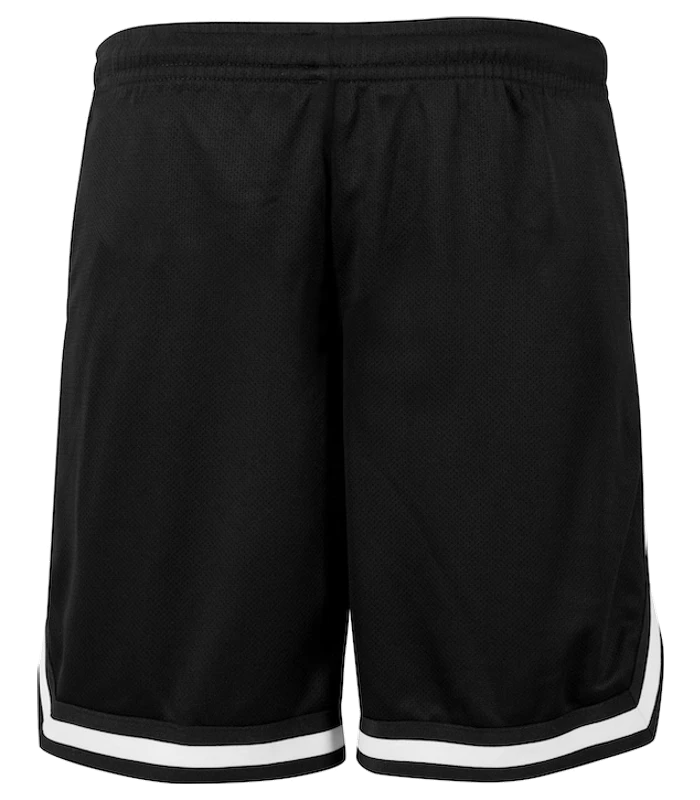 Build Your Brand Build Your Brand Two-tone mesh shorts in Black/Black/White