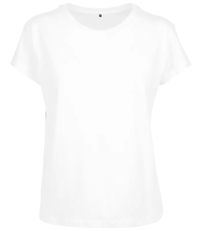 Build Your Brand Build Your Brand Women's box tee in White