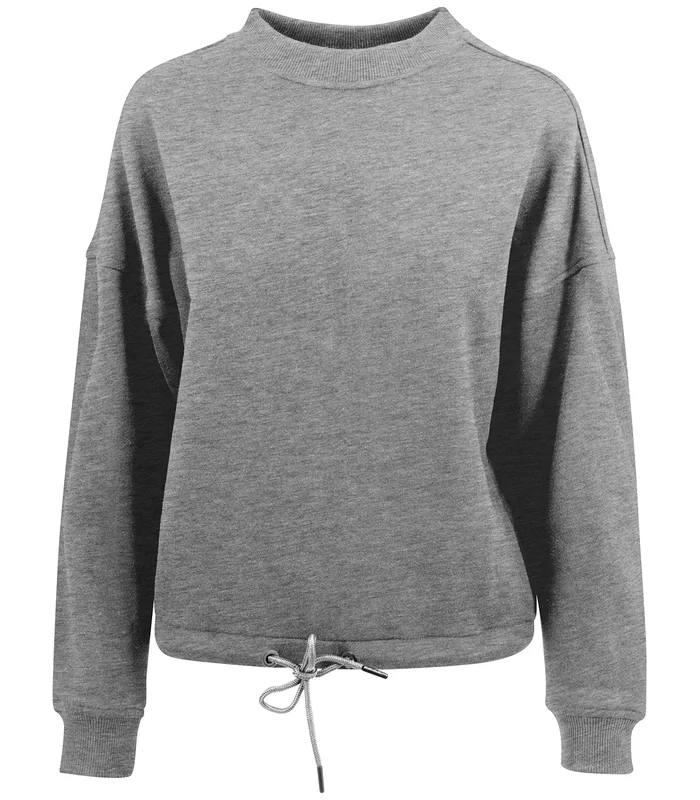 Build Your Brand Build Your Brand Women's oversize crew neck in Grey