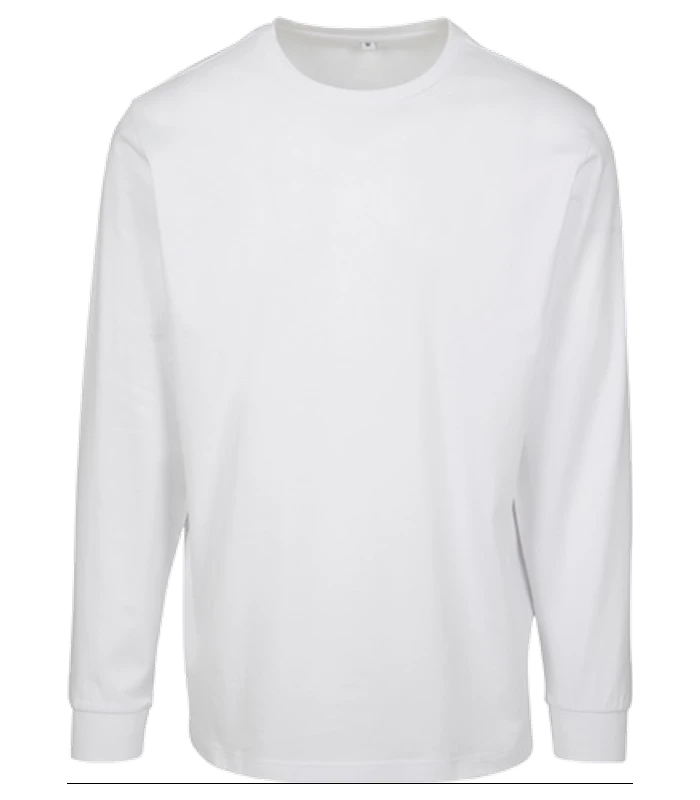Build Your Brand Build Your Brand Long sleeve with cuff rib in White
