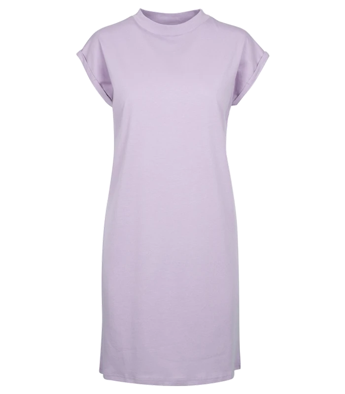 Build Your Brand Build Your Brand Women's turtle extended shoulder dress in Lilac