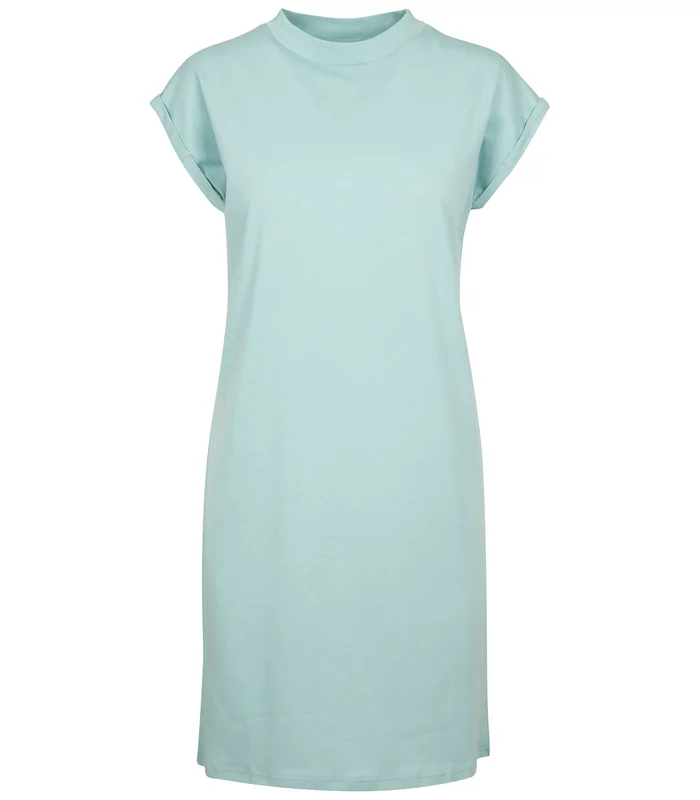 Build Your Brand Build Your Brand Women's turtle extended shoulder dress in Bluemint*