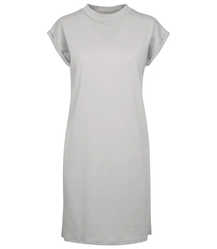 Build Your Brand Build Your Brand Women's turtle extended shoulder dress in Light Asphalt*
