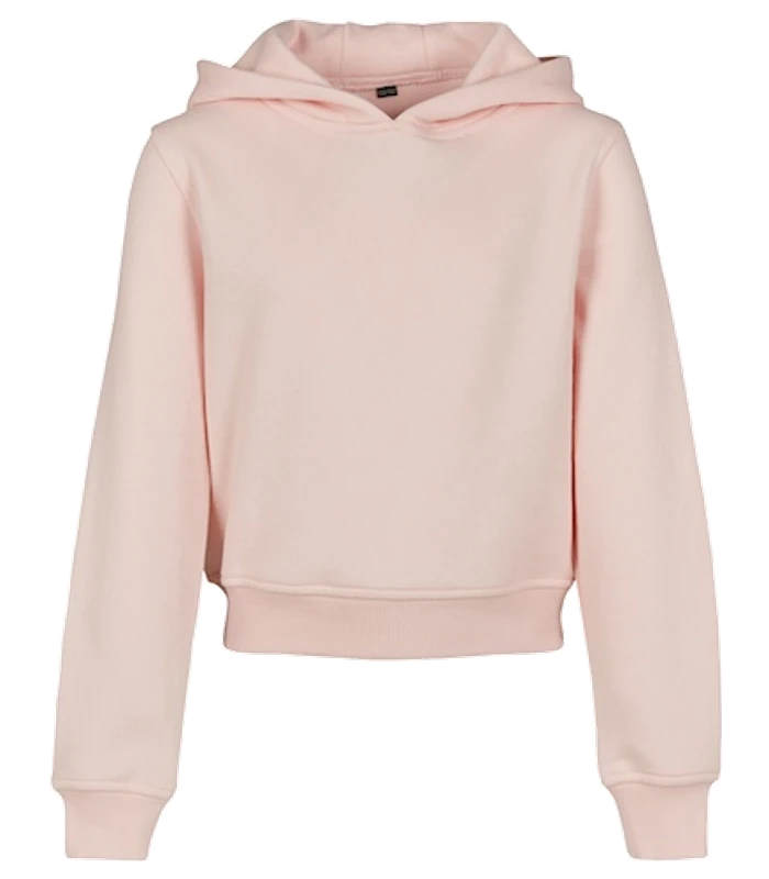 Build Your Brand Build Your Brand Girls cropped sweat hoodie in Pink