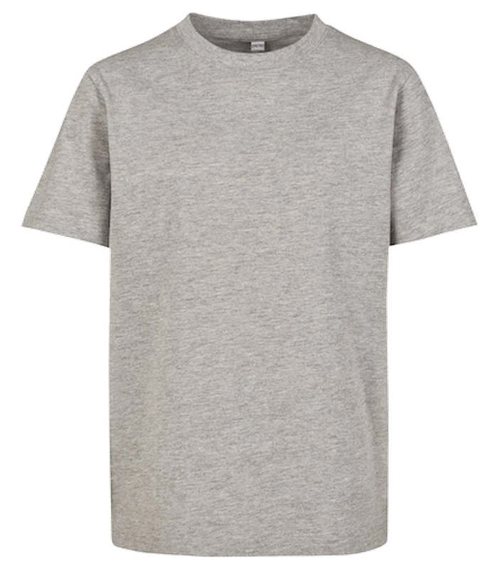 Build Your Brand Build Your Brand Kids basic tee in Heather Grey