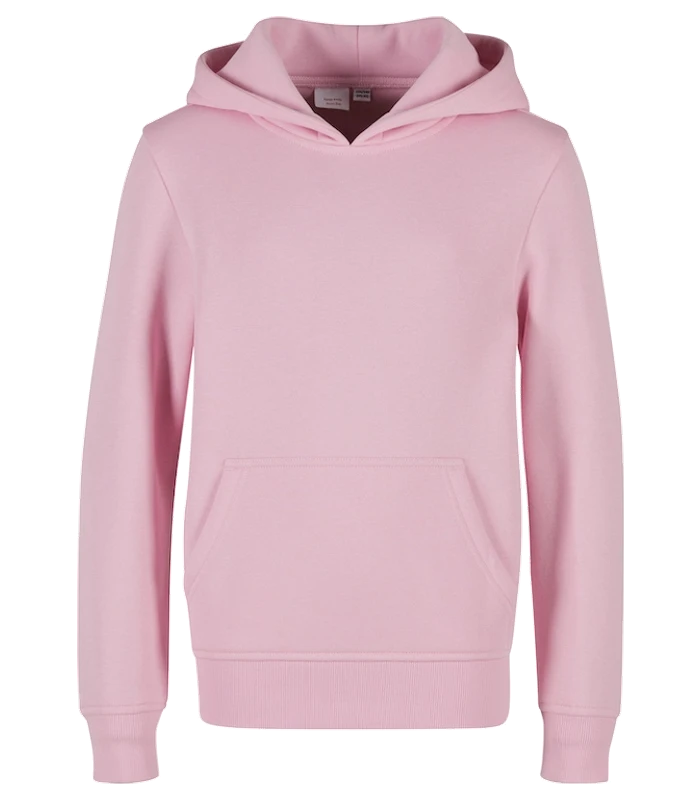 Build Your Brand Build Your Brand Kids basic hoodie in Soft Pink