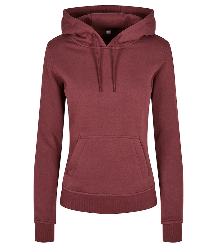 Build Your Brand Build Your Brand Women's organic hoodie in Cherry