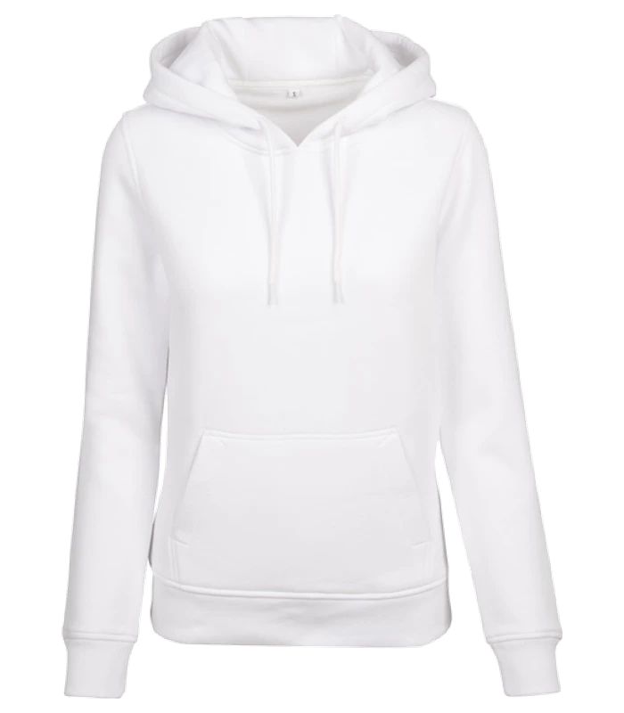 Build Your Brand Build Your Brand Women's organic hoodie in White
