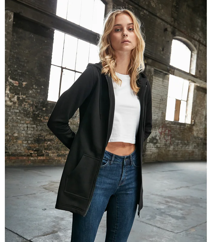 Build Your Brand Build Your Brand Women's sweat parka in Black