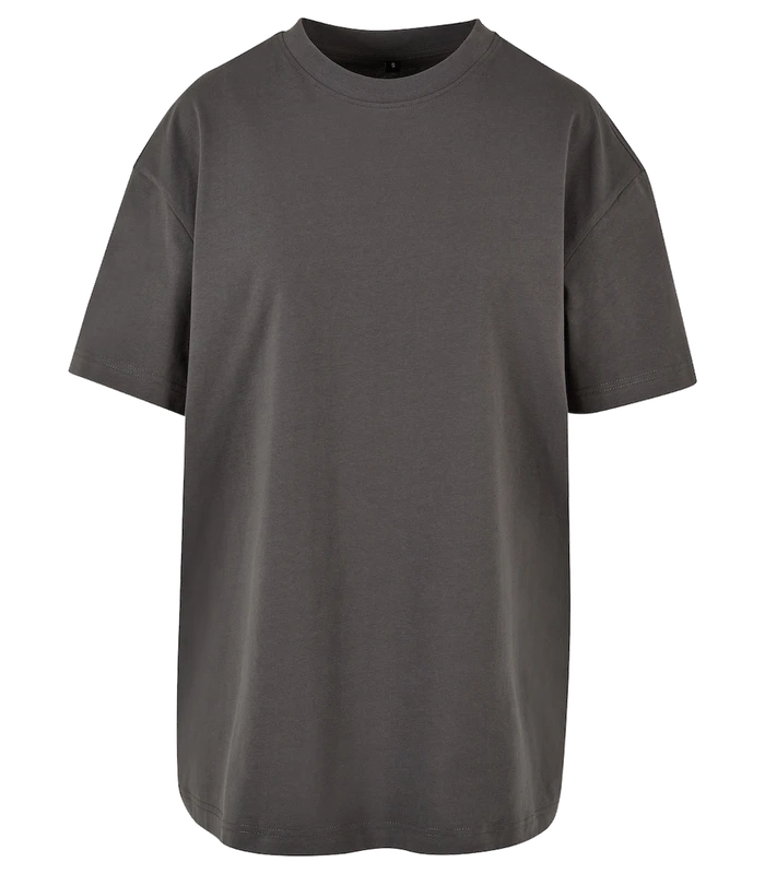 Build Your Brand Build Your Brand Women's oversized boyfriend tee in Dark Shadow