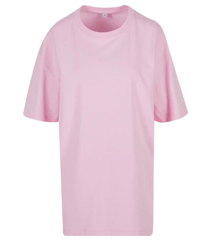 Build Your Brand Build Your Brand Women's oversized boyfriend tee in Soft Pink