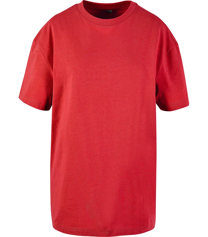 Build Your Brand Build Your Brand Women's oversized boyfriend tee in City Red
