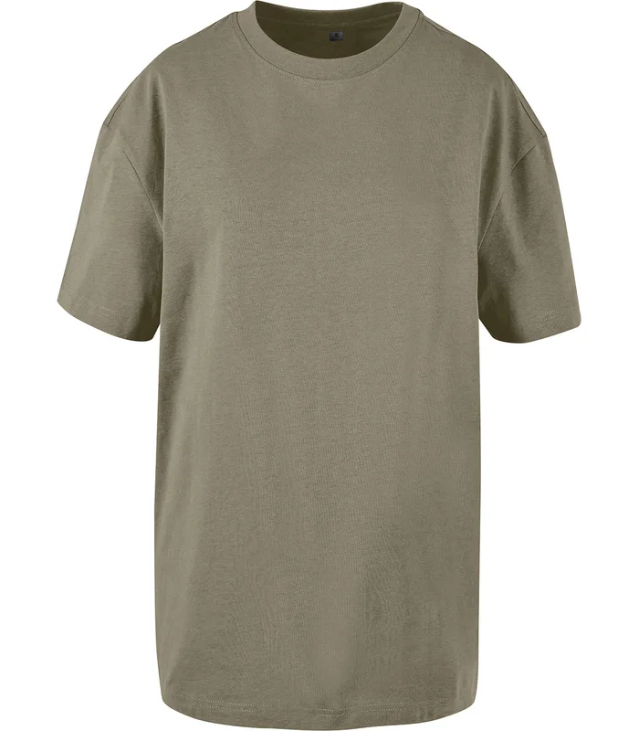 Build Your Brand Build Your Brand Women's oversized boyfriend tee in Pale Olive