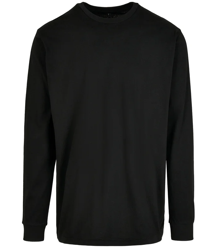 Build Your Brand Build Your Brand Organic long sleeve with cuff rib in Black