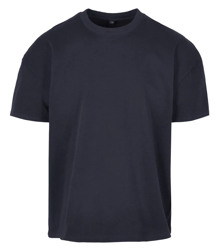 Build Your Brand Build Your Brand Ultra heavy cotton box tee in Navy
