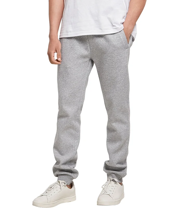 Build Your Brand Build Your Brand Organic basic sweatpants in Heather Grey