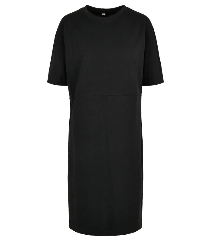 Build Your Brand Build Your Brand Women's organic oversizes slit tee dress in Black
