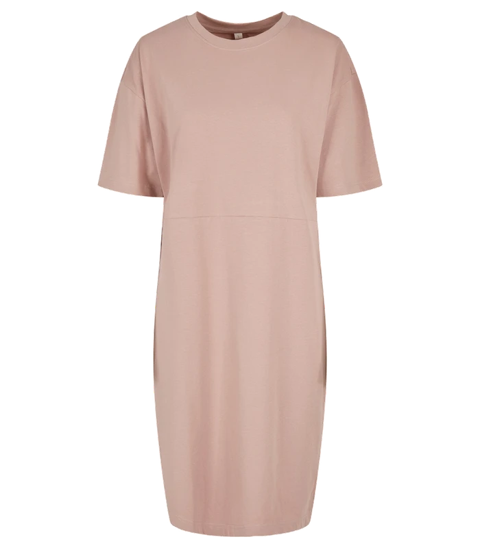 Build Your Brand Build Your Brand Women's organic oversizes slit tee dress in Dusk Rose