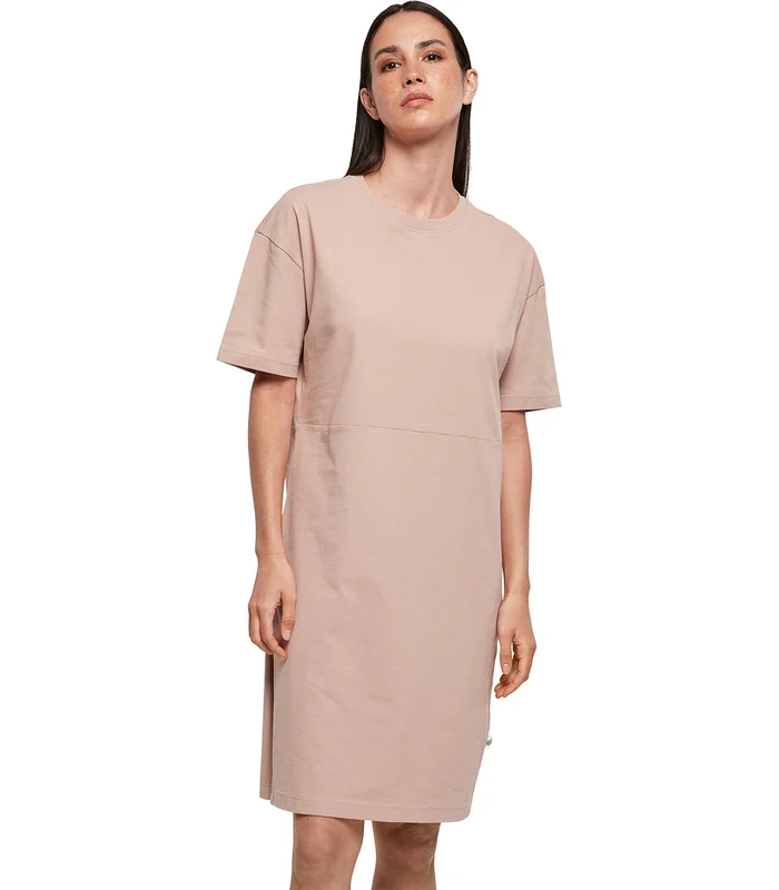 Build Your Brand Build Your Brand Women's organic oversizes slit tee dress