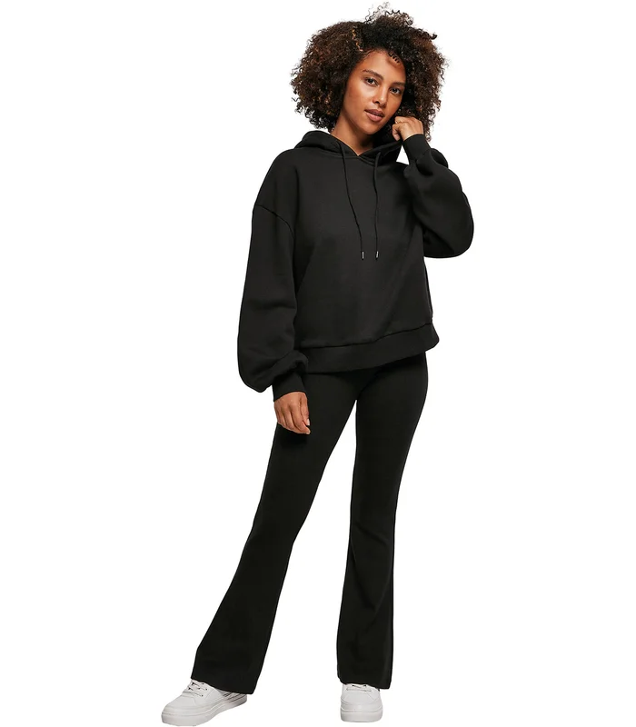 Build Your Brand Build Your Brand Women's organic oversized hoodie in Black