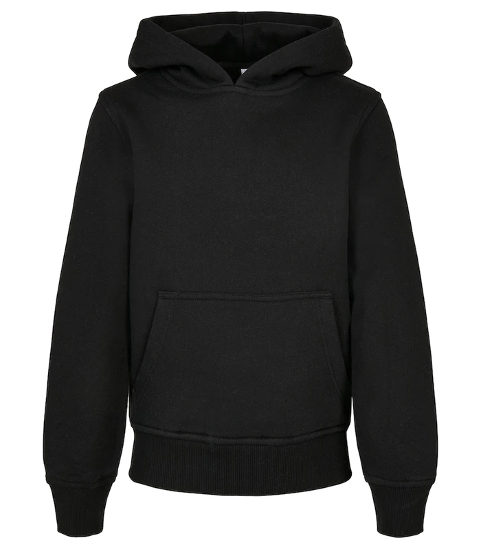 Build Your Brand Build Your Brand Organic kids basic hoodie in Black