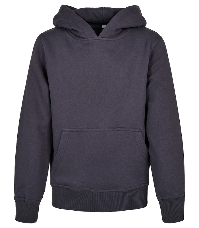 Build Your Brand Build Your Brand Organic kids basic hoodie in Navy