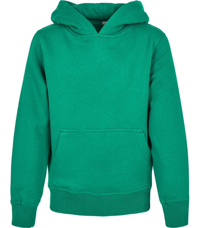 Build Your Brand Build Your Brand Organic kids basic hoodie in Grass Green