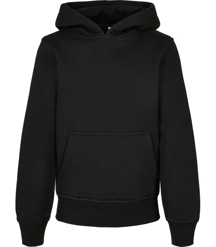 Build Your Brand Build Your Brand Organic kids basic hoodie in Black