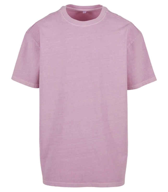 Build Your Brand Build Your Brand Acid washed heavy oversized tee in Cool Pink