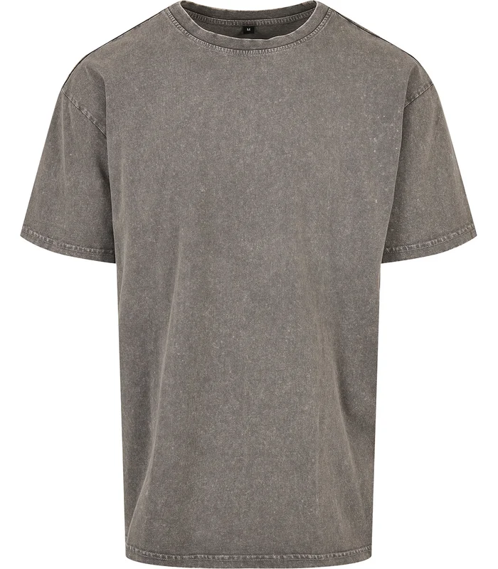 Build Your Brand Build Your Brand Acid washed heavy oversized tee in Asphalt*