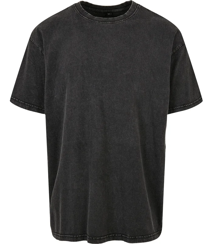 Build Your Brand Build Your Brand Acid washed heavy oversized tee in Black*